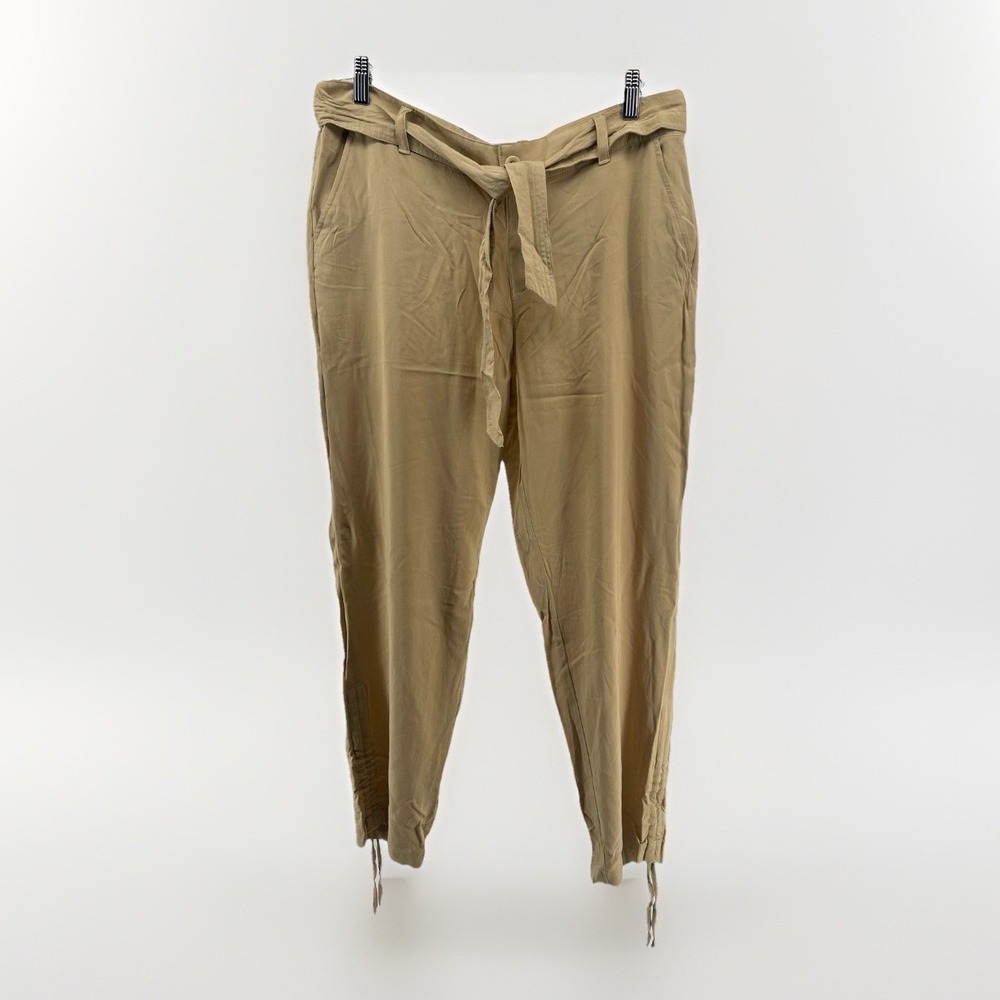 Lauren Ralph Lauren Pants Womens Size 10 Beige Tie Waist Tapered‎ Casual